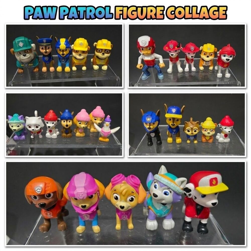 Huge Mixed Lot Of 27 Paw Patrol Figures Different Sizes Years and Conditioning